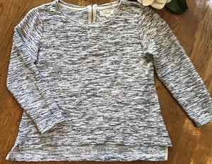 Per Se Sport Sweater Size Lg Black/white Back Zipper Pullover - Picture 1 of 4