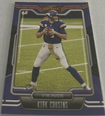 2021 Panini Playbook Football Kirk Cousins Minnesota Vikings Orange #55 - Image 1 of 3