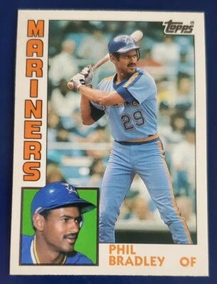 1984 Topps Traded Phil Bradley Seattle Mariners #15T RC - Image 1 of 2