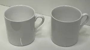2 x White Spode Copeland 6 cm Coffee Espresso Cups Cans - Picture 1 of 2