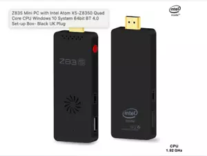 Z83S Receiver HD Mini PC Intel Atom X5-Z8350 Quad Core - Black US Plug - Picture 1 of 12
