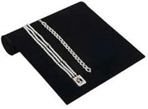 Set of 4 Black Velvet Ramps Bracelet Jewelry Watches Displays 8" x 8 ½ x 1 3/4" - Picture 1 of 4