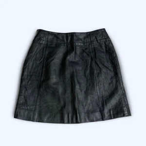 ESPRIT Black Leather Mini Skirt Size UK 10 US 6 Short Length Sexy Not Size L - Picture 1 of 10