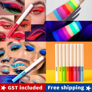 Waterproof Liquid Eyeliner Pen Long Lasting Neon Fluorescent EyeLiner Makeup Pen - Picture 1 of 28