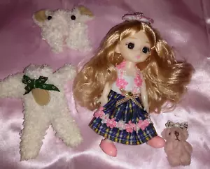 Bambola carina BJD 6" con espressione viso occhi realistici 1/12 xtra vestito biondo BJD 11 - Foto 1 di 3