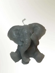Candela elefante in cera di paraffina fatta a mano. Regalo, decorazione casa - Foto 1 di 12