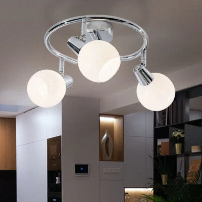 Plafoniera Lampada da Soggiorno LED Plafoniera Cromo Cristalli D 25 CM Rondella - Immagine 1 di 3