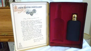 Jack Daniels Metal Tin Box With Empty Glass Flask 10.5" x 8" x 4" - Picture 1 of 8