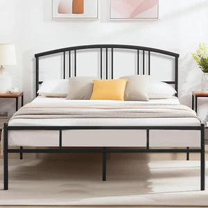 14 Inch Queen Bed Frame Metal Platform Mattress Foundation with Headboard Footbo - Picture 1 of 7