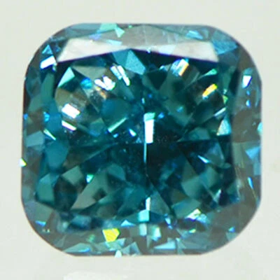 Loose Cushion Shape Diamond Fancy Blue Color Certified Enhanced 1.03 Carat VS1 - Image 1 of 4