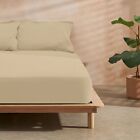 Fitted Bottom Sheet Belum Liso Taupe 160 X 200 Cm Smooth NUOVO