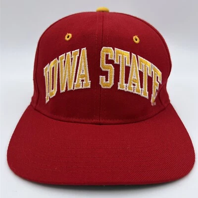 Vintage STARTER Iowa State Cyclones Fitted Hat Cap Red Embroidered Wool Blend - Image 1 of 4