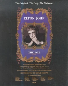 SFBK57 PICTURE/ADVERT 13X11 ELTON JOHN : THE ONE - Picture 1 of 1