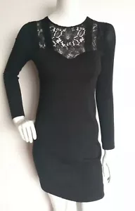 AllSaints dress size M --USED ONCE-- long mesh sleeve lace top - Picture 1 of 9