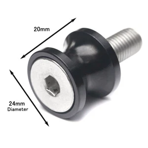 Black Motorcycle Racing Swingarm Spools M6 For Yamaha MT-03 2020 2021 2022 2023 - Picture 1 of 5