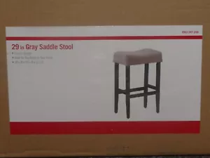 Home Decorators Collection 29 in. Wood Stool with Fabric Seat - Picture 1 of 3