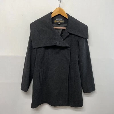 Abrigo chaqueta de lana Saks Fifth Avenue tela de Loro Piana para mujer talla 2 gris B361 7 Foto 1 de 4