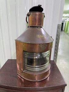 Large Vintage Marine Ships Copper Lantern R C Murray Glasgow - Picture 1 of 18