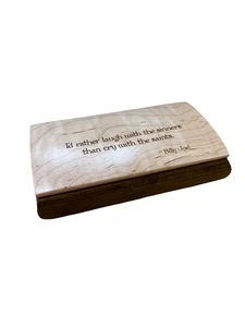 Billy Joel Only the Good die Young Laugh Sinners Lyric Wood Trinket Jewelry Box - Picture 1 of 11
