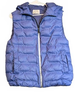 Zara Emilio Urruticochea-Girls Size (13-14 YRS) Blue Hooded Outdoor Puffer Vest - Picture 1 of 7