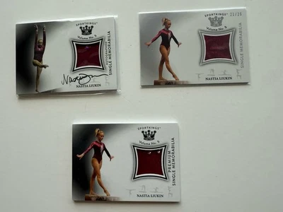 Настя Люкин 2024 Sportkings реликвия карта лот из 3 авто - нашивка - род на нашивке - Изображение 1 из 2