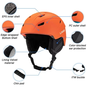 Thermal Warm Ski Helmet Adjustable Lightweight Snowboard Protection for Skiing - Foto 1 di 9