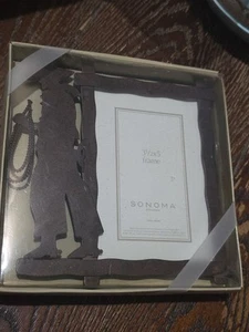 Sonoma Western Cowboy Lasso Metal Picture Frame 3.5" x 5" NEW - Picture 1 of 4