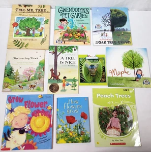 Picture Books About Trees Plants Flowers Lot Of 10 Kids Homeschool Classroom Set - Picture 1 of 10