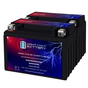 Mighty Max YTX9-BS Battery Replacement for Suzuki VL Intruder 800 00-04 - 2 Pack - Picture 1 of 6