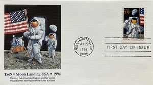 Fleetwood 2841 Moon Landing 1969-1994 United States Flag Earth in Background - Picture 1 of 2