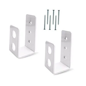 Heavy Duty 2x4 Door Barricade Brackets - Kick Proof Up to 700lbs, White - Picture 1 of 7