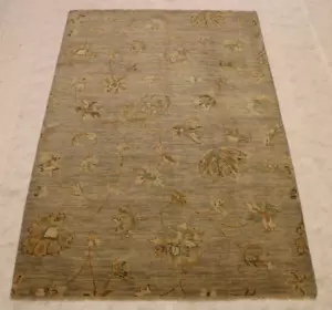 6'0" x 8'10" ft. Kashmir Ocean Breeze Vegetable Dye Hand Knotted Oriental Rug - Picture 1 of 5