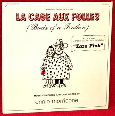 OST LP LA CAGE AUX FOLLES ENNIO MORRICONE 1979 CERBERUS ZAZA PINK VINYL SEALED - Image 1 of 2
