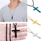 Fashion Men Stainless Steel 925 Silver Cross Pendant Necklace Link Chain Gift