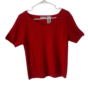 Pre Owned Women's White Stag Sweater Top Sz Lg Stay Cozy in Style - Picture 1 of 8