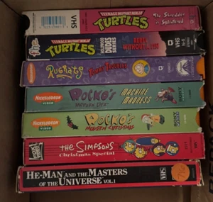 80s-90s cartoons on VHS - TMNT, He-Man, Rugrats, Rocko’s Modern Life, Simpsons - Picture 1 of 9