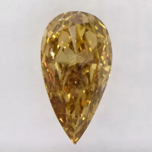Pear Shape Diamond Fancy Brown Loose 0.83 Carat Polished VS1 IGI Certificate - Picture 1 of 6