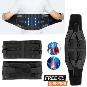 Double Pull Lumbar Support Belt Brace Neoprene for Spine Pain Posture Lower Back - Picture 1 of 13