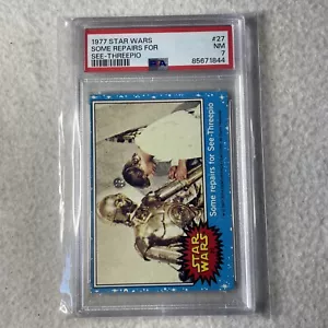 1977 Topps Star Wars Some Repairs For See-Threepio #27, PSA 7 NM Fresh Grade - Picture 1 of 2