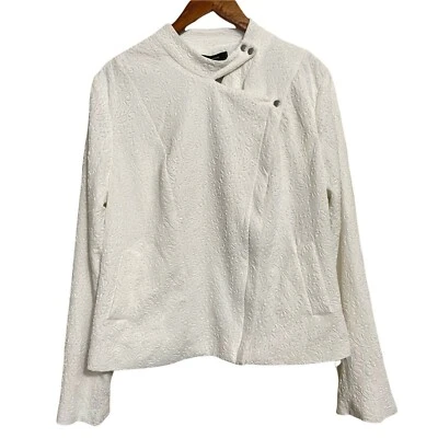 Chaqueta Blazer Robert Rodriguez Para Mujer Mika Floral Jacquard Repujado Cremallera Moto XL Foto 1 de 4