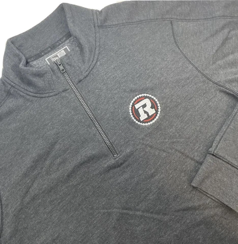 New Era OTTAWA REDBLACKS Grey Long Sleeve 1/4 Zip Pullover Sweatshirt Size XL Cover