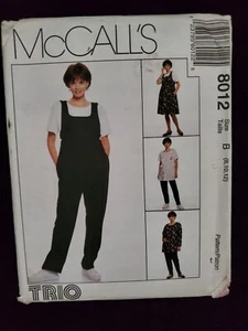 McCall's 8012 Umstands-Overall Oberteil Hose Gr. 8,10,12 ungeschnittenes Schnittmuster - Bild 1 von 2