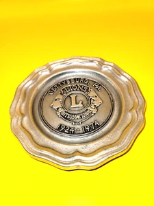 Vintage Wilton Pewter Plate  Gettysburg PA. Lions Club International~ RARE~ - Picture 1 of 2