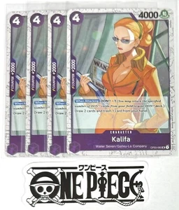 4x One Piece OP03-060 UC Kalifa - Flag Foil - English - Playset - TCG - NM/M - Picture 1 of 1