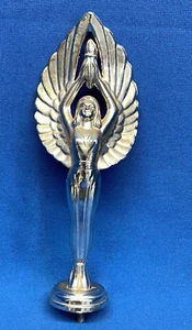 De colección Metal Dodge Winged Man Victory Angel God Trophy Topper Plata 7.5" - Imagen 1 de 4