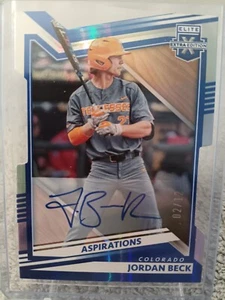 # 02/12 2022 Panini Elite Extra Baseball Jordan Beck Aspirations Auto Die Cut - Picture 1 of 2