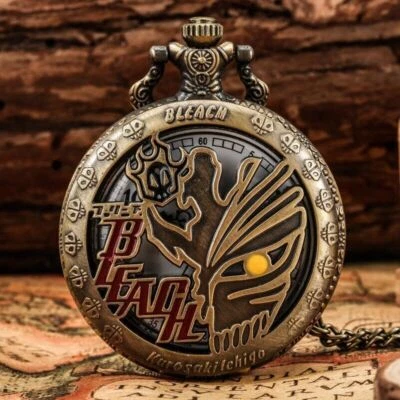 Steampunk Hollow Out Design Men Women Quartz Pocket Watch Necklace Chain Gift - Image 1 of 4