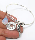 Religous Inspiration Charm wire Bangle Bracelet ?I will hold you in my heart?