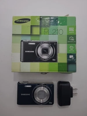 Cámara digital Samsung serie PL210 14,2 MP - azul, batería, caja - sin cargador Foto 1 de 4