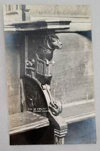 DORSET ENGLAND Misericord Art RPPC CHRISTCHURCH PRIORY FOX IN KANZELSCHNITZEREI * - Bild 1 von 2